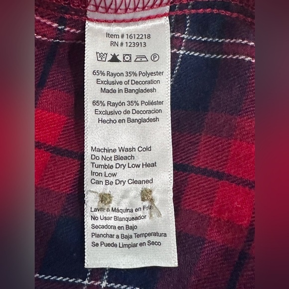 👚 Jachs GF Women's Cozy Flannel Shirt - Red, Size S ❤️ ✨ Condition: Pre-loved, - Picture 9 of 11